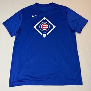 Mens Nike Dri-FIT Chicago Cubs Graphic T Shirt Blue XL